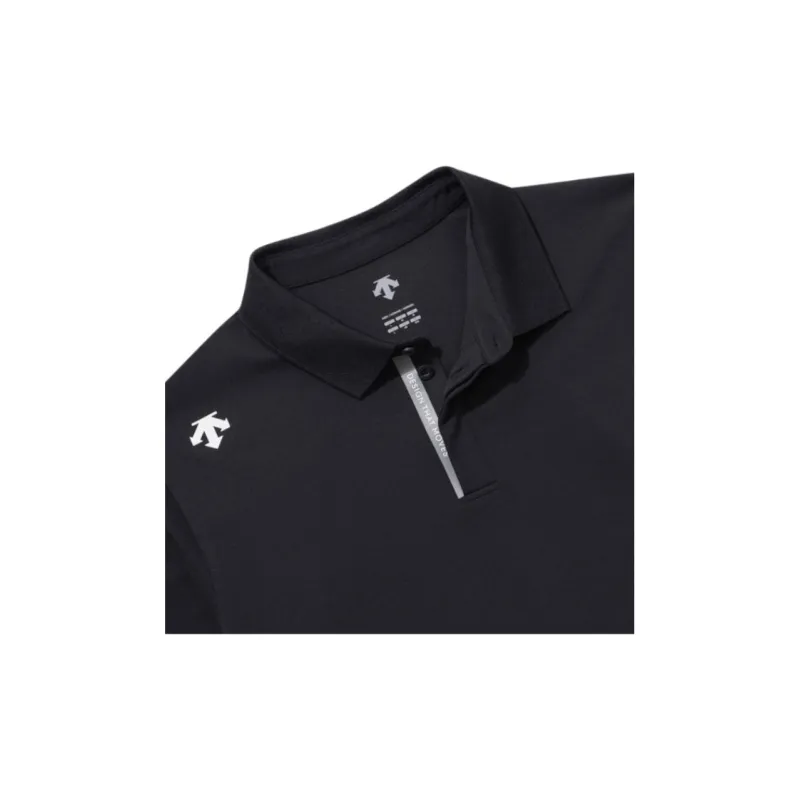 DESCENTE TOUGH Series Polo Shirt Unisex Black-2