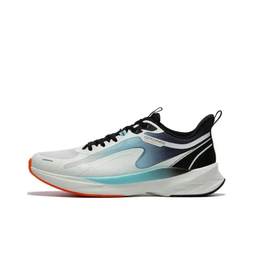 QIAODAN Light Speed 4.0 Cushioning Breathable Low Top Q KUNGFU LIGHT Casual Running Shoes Men's White Blue
