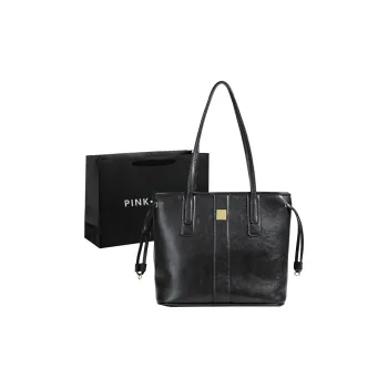 PINK·LAND PU Tote Bag Shopping Bag Shoulder Bags Women's Black/Coffee/Brown/Mud