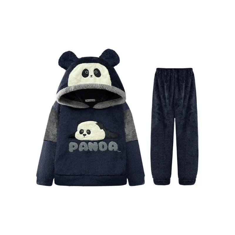 Qiao Ni Tong Pajama Set Fall Winter Style Men's Image Color-30