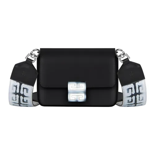 GIVENCHY Chito Collaboration 4G Smooth Calf Leather Shoulder Bag Crossbody Bag Small Size Women's Black