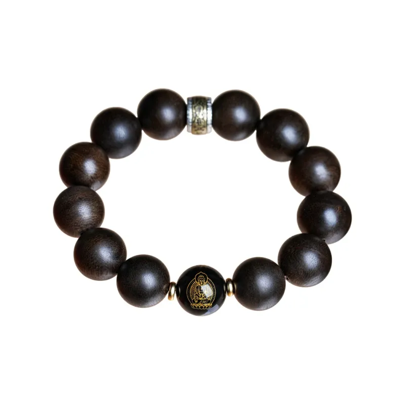 GUMUJIANG Fragrance Agarwood Beaded Bracelet Good Luck Comes Smooth Sailing Good Luck Comes Smooth Sailing Unisex-15