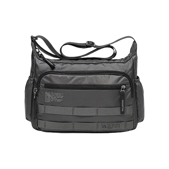 Volunteer Nylon Fabric Crossbody Bag Unisex Multicolor-3