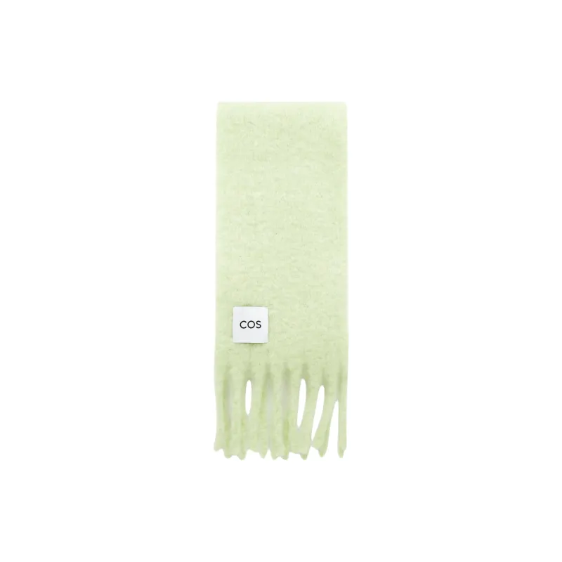 COS Wool Knit Scarves Women's Green-0