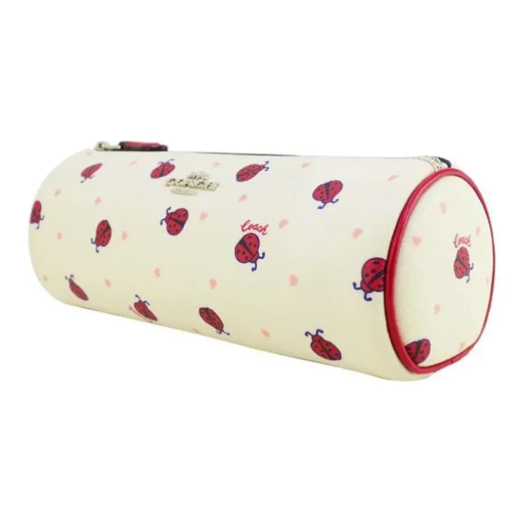 COACH PVC Clutch Makeup Bag Trumpets Women's White-1