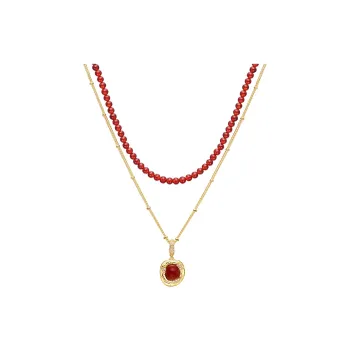 Arsis Copper Alloy Necklaces Unisex Gold Silver Two Tone