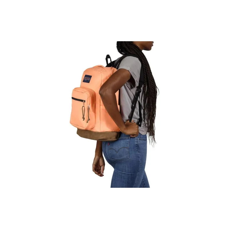 JanSport Suede Backpack Regular Unisex Light Orange-4