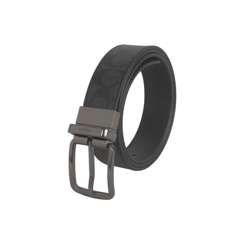 COACH Artificial Leather Leather Belts Men's Black  -2