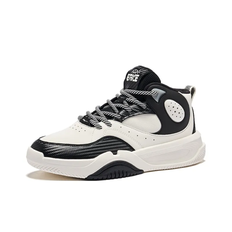 Erke DynaSky 2.0 Non slip Lightweight High Top Skateboard Shoes Men's Microcrystal White/Jet Black-2