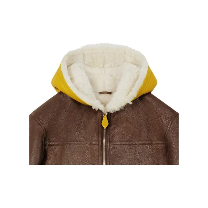 KENZO FW22 Leather Jackets Coats Women's Brown-5