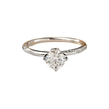 Stone On The Line S925 Silver Moissanite Rings Women's