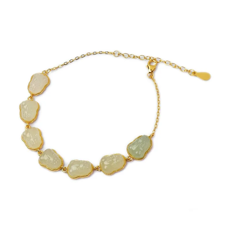 Tokai Family Hetian Jade Bracelets White Jade Women's-6
