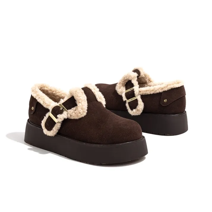Old Meow Casual Single Shoes 4cm Women's Chestnut-1