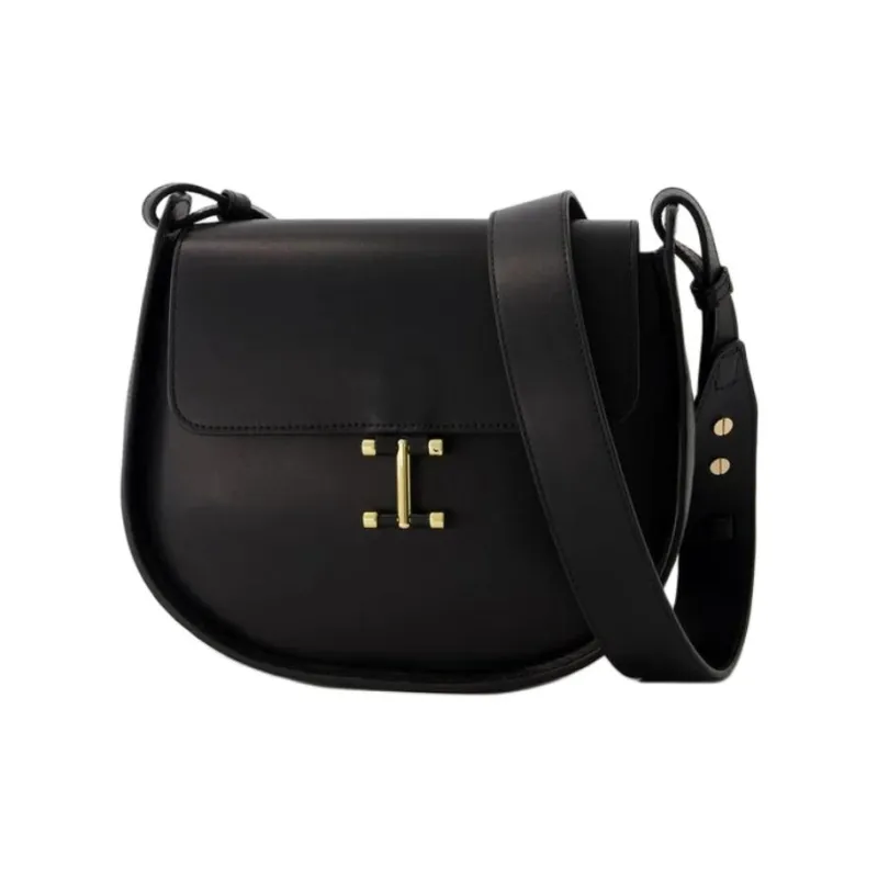 INES DE LA FRESSANGE Calfskin Shoulder Bag Women's Black-0