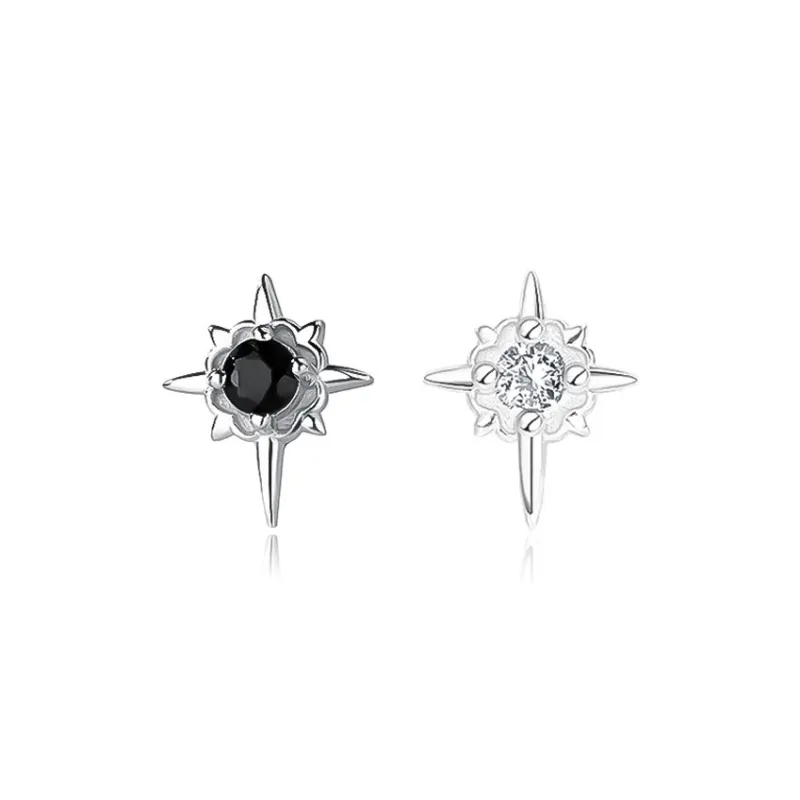 LUCA Zircon Stud Earrings Unisex-0