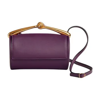 HERMES Maximors Swift Calfskin Shoulder Bag Crossbody Bag Handbag Women's N5 Cassis Blackcurrant Color