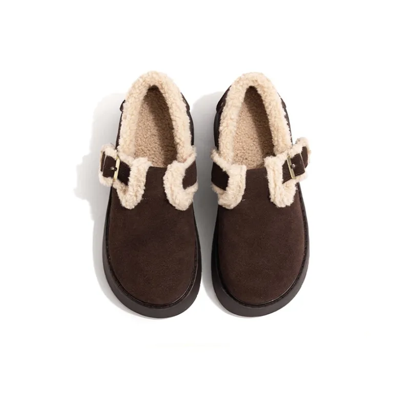 Old Meow Casual Single Shoes 4cm Women's Chestnut-2
