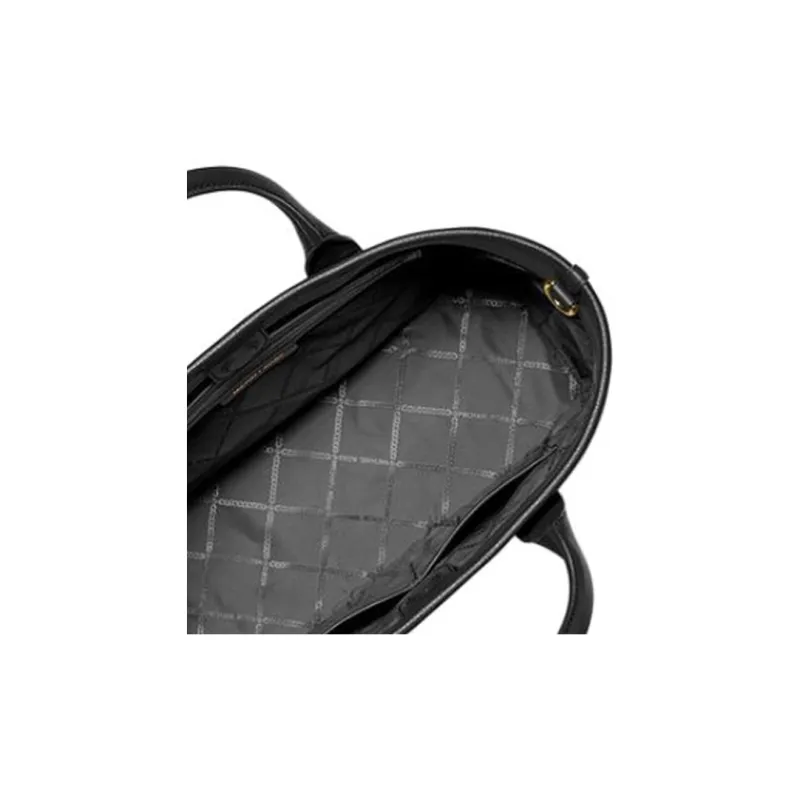 MICHAEL KORS Litchi Grain Leather Shoulder Bag, Crossbody Bag, Handbag Medium Size Women's Black-4