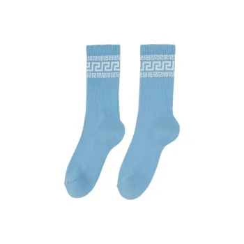 VERSACE Mid-Calf Socks Women's 1 Pack Blue