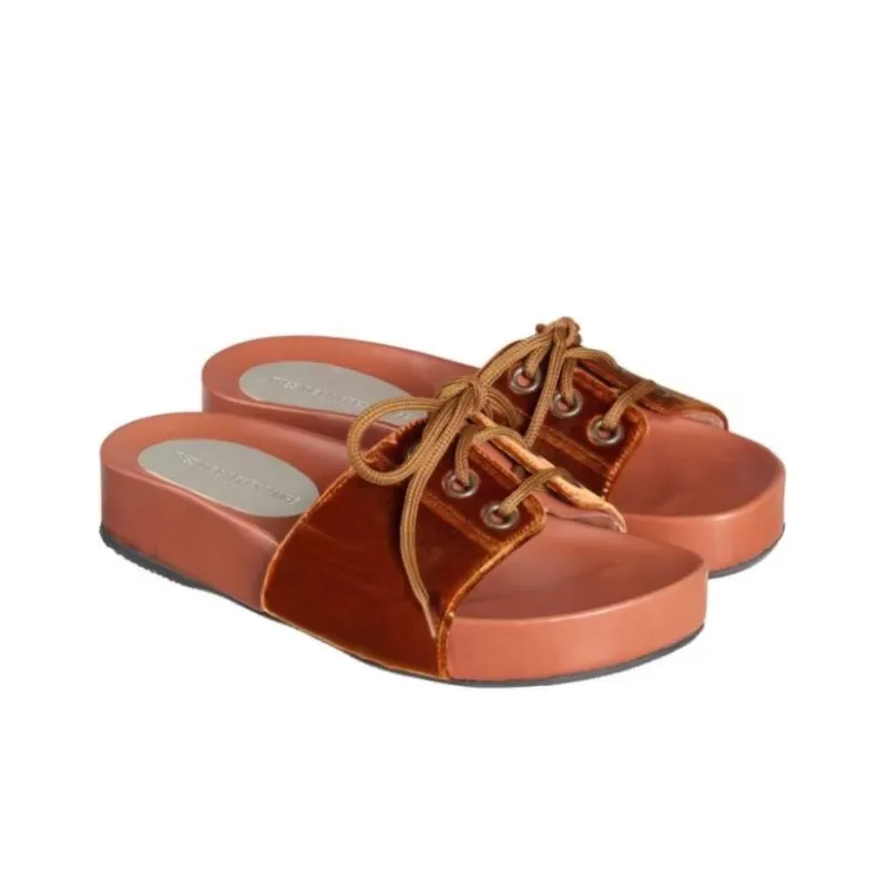 INES DE LA FRESSANGE Slide Slippers Women's Brown-2