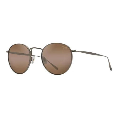 Maui Jim Titanium Round Sunglasses Unisex Bronze