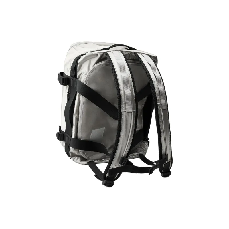 ZARA Skating Collection Polyurethane Backpack Women's Silver-4