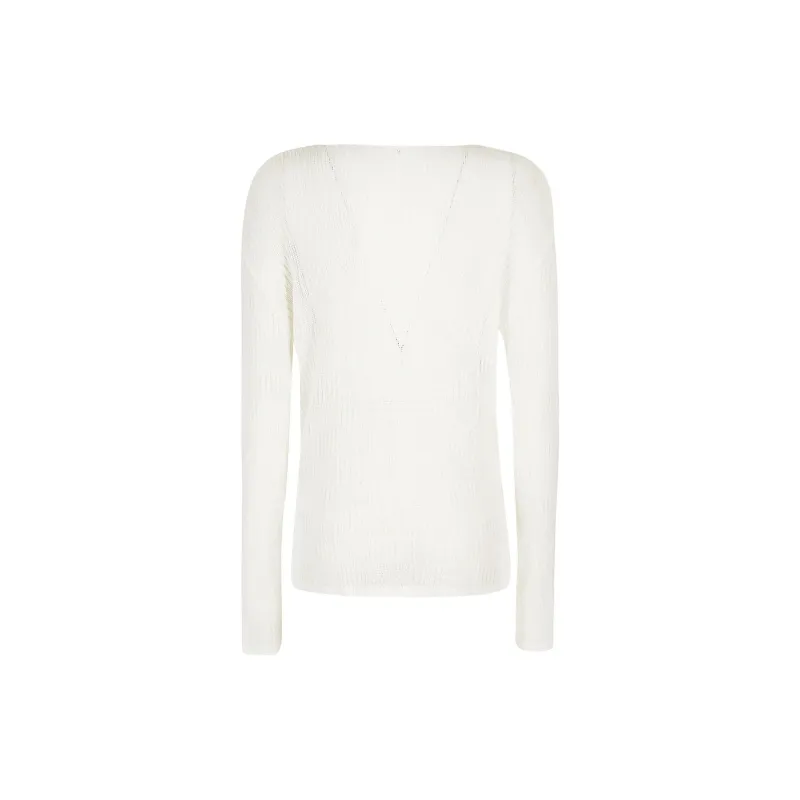 LOW CLASSIC Ribbed Long Sleeve Top-1