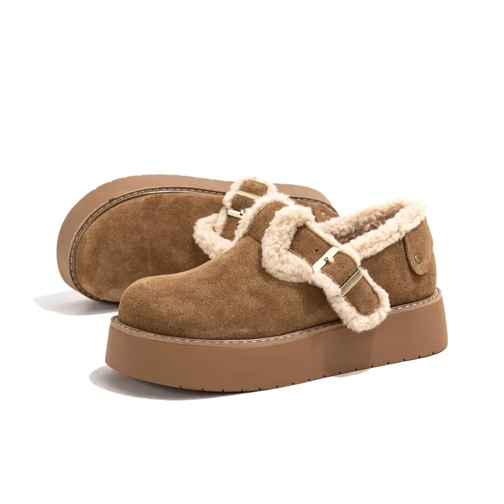 Old Meow Casual Single Shoes 4cm Women's Chestnut-4