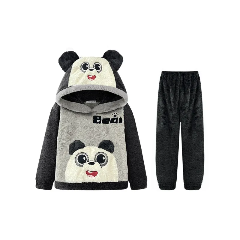Qiao Ni Tong Pajama Set Fall Winter Style Men's Image Color-33