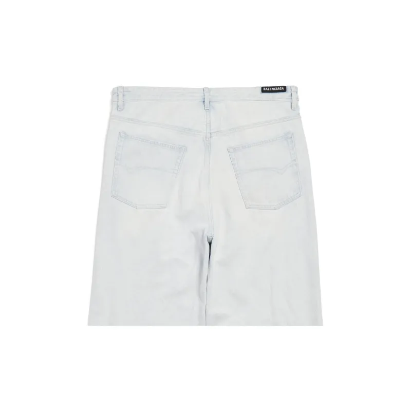 Balenciaga Jeans, Regular Fit Men's White-4