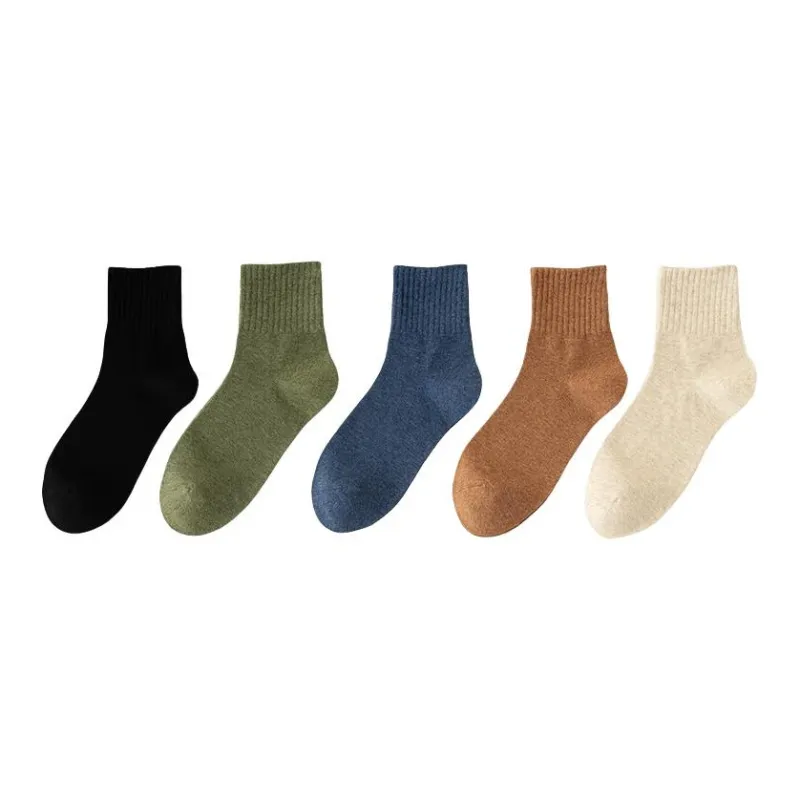 XIANSINIAO Knee High Socks Men's 5 Pack-7