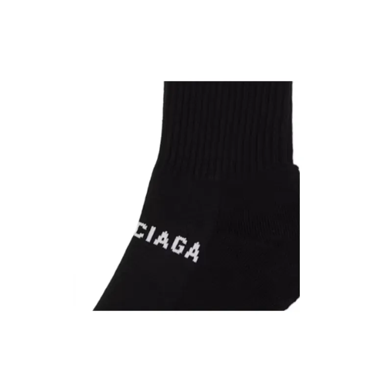 Balenciaga Mid-Calf Socks Women's 1 Pack Black-2