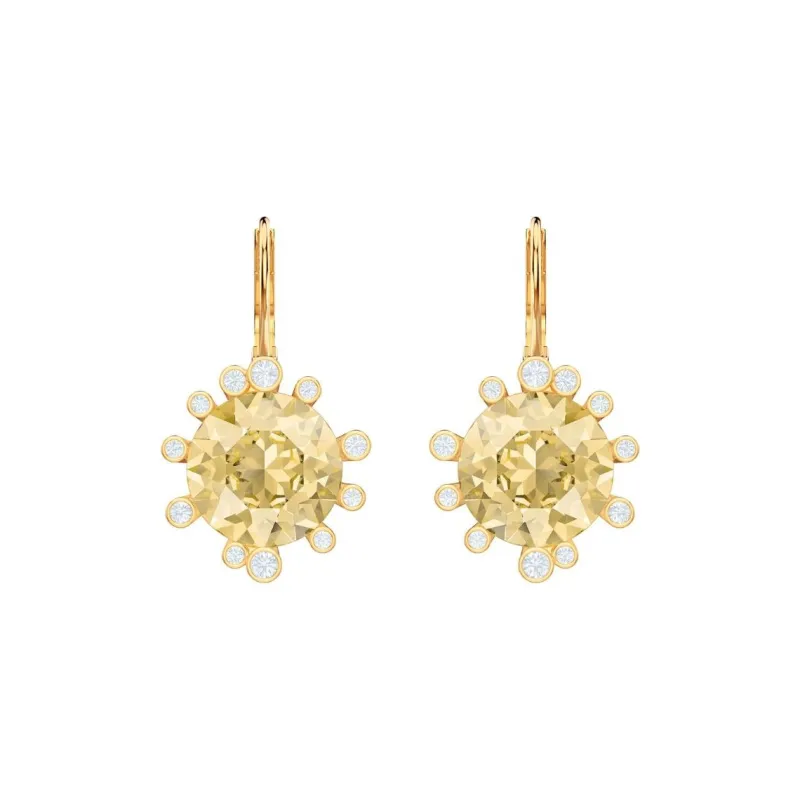 Swarovski Gold Plated Crystal Earrings Women's Gold-0