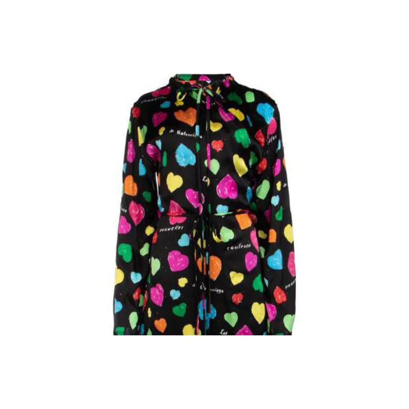 Balenciaga Long Sleeved Dresses Women's Black-4