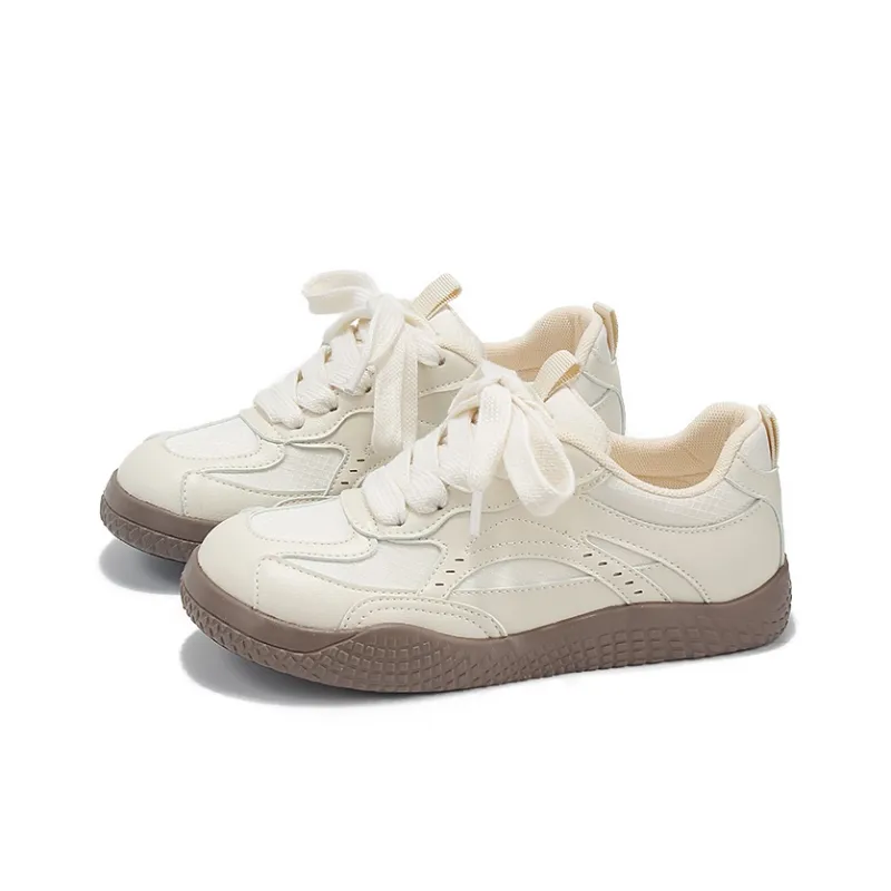 Binya Lightweight Low Top Skateboard Shoes Women's Beige-2