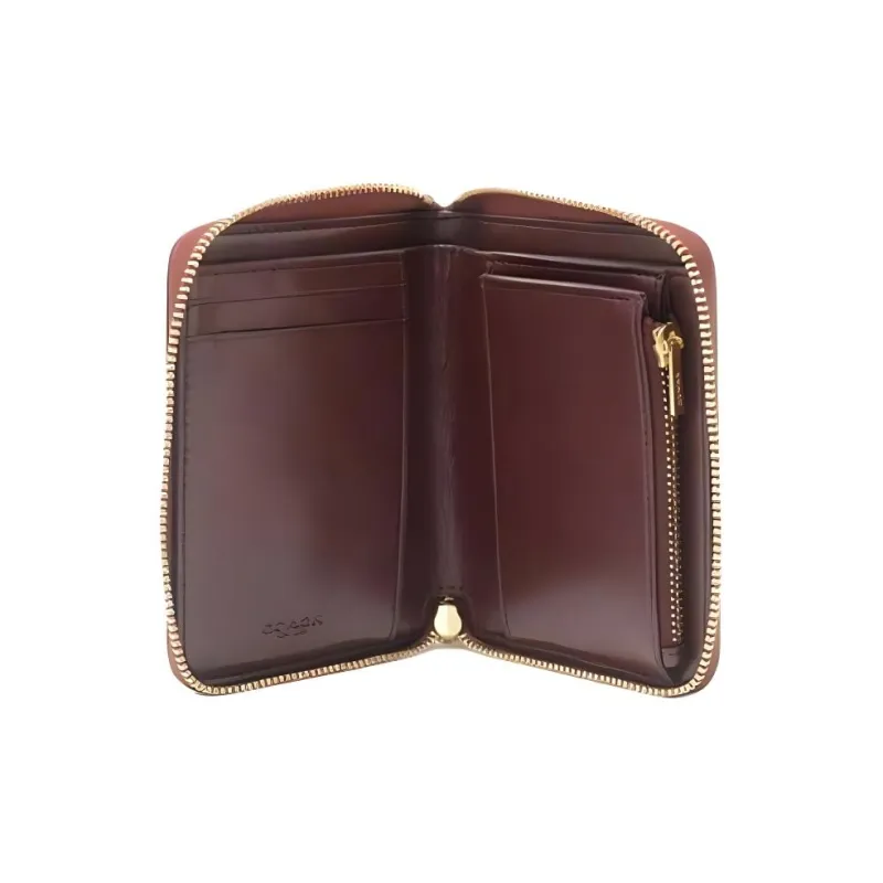 COACH Leather Wallet Women's Light Brown-3