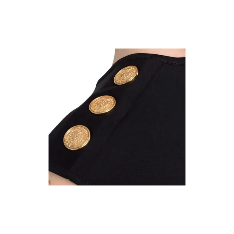 BALMAIN Logo Printed Sleeveless Tank Top 'Black/White'-4