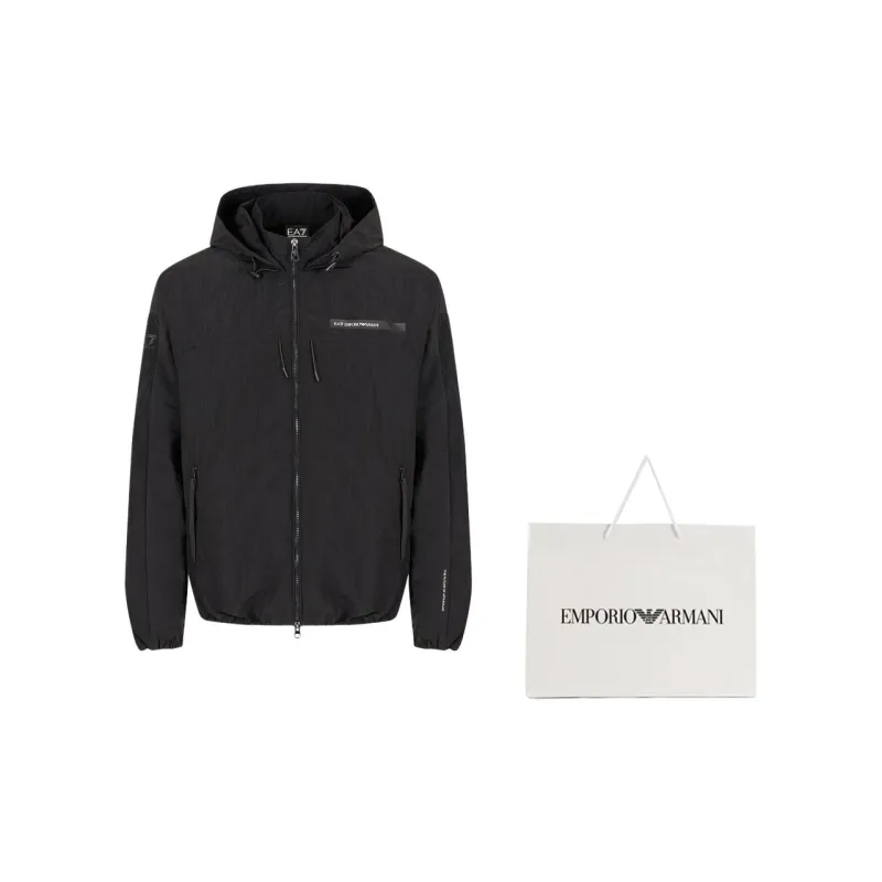 EMPORIO ARMANI EA7 SS24 Jackets Coats Unisex Black-6