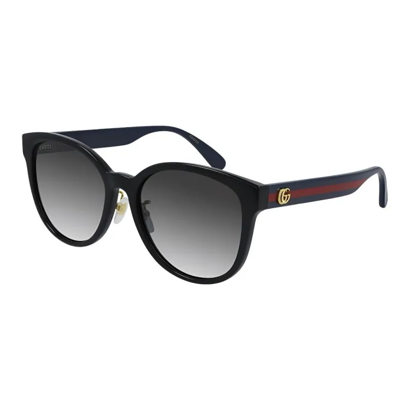 GUCCI Acetate Cellulose Acetate Irregular Shape Sunglasses Women's Black-0