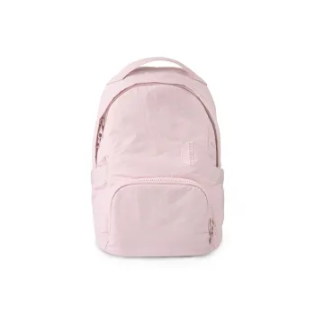 BAGSMART Cotton Nylon Blend Backpack Medium Size Unisex Pink/Black