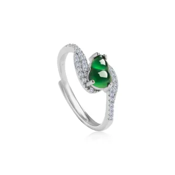 With The Heart Of The Jade Ice Glutinous Jadeite Rings Women's