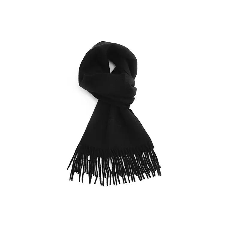 Être Par Lee Sheep Wool Knit Scarves Unisex Black-2