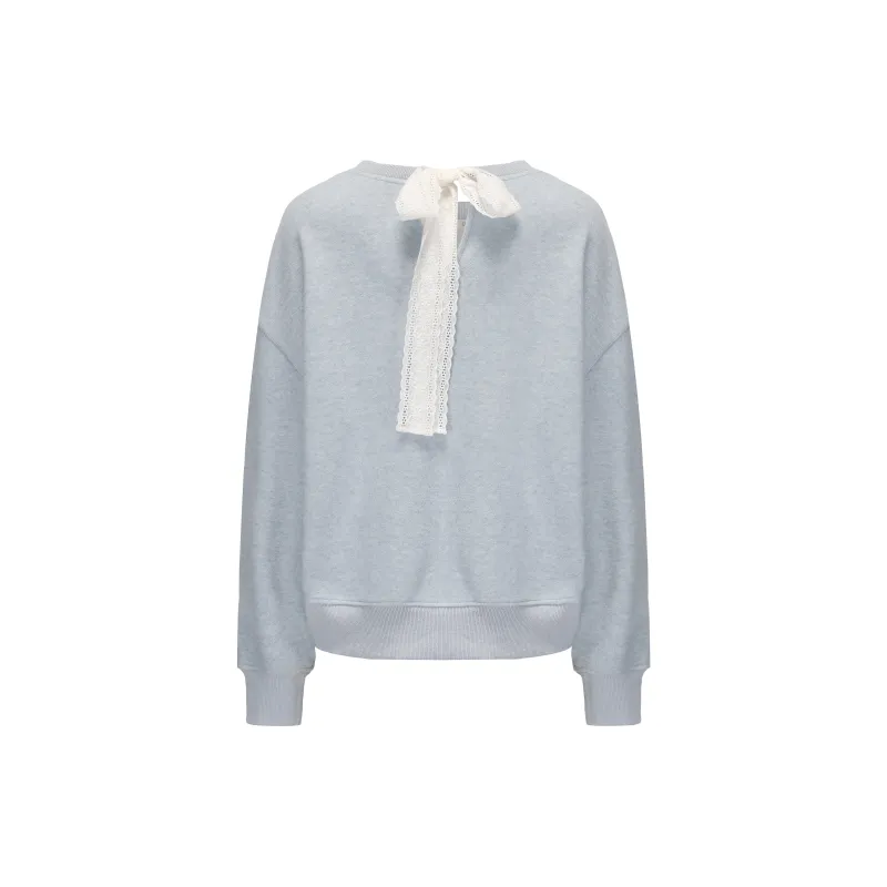 CHIWAWAMEME Sweatshirt Women's Cream Blue-1