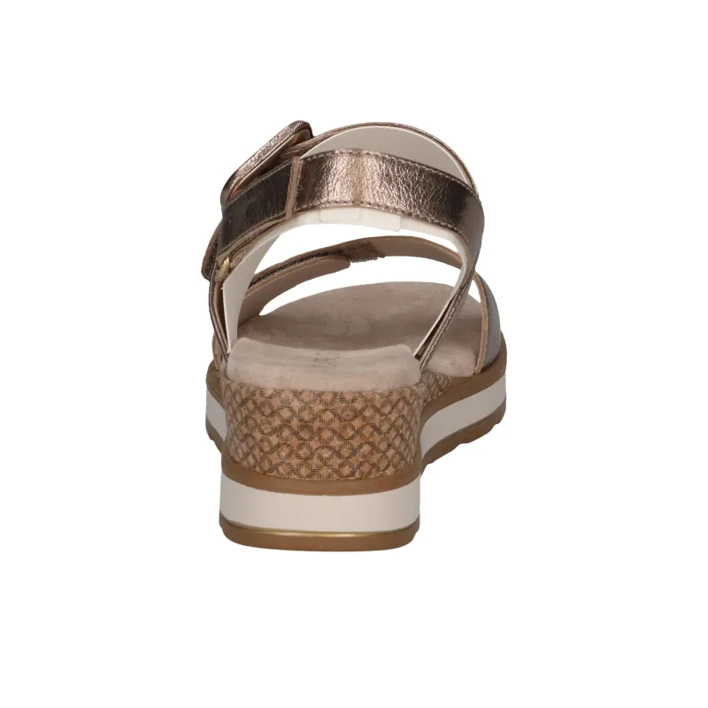 CAPRICE Bernadette One Strap Sandals 5.5cm Women's Gold-5