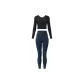 Starburst Black Long-Sleeved+Blue Long-Sleeved Pants
