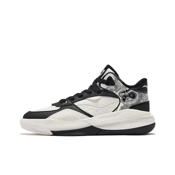 Erke Battery Panda 3V2 Warm Anti Slip And Wear Resistant High Top Skateboard Shoes Men's Microcrystal White/Jet Black