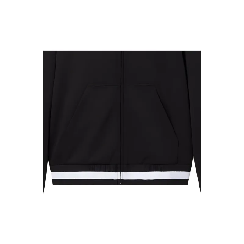 GUCCI Logo Embroidered High Neck Jersey Jacket-6