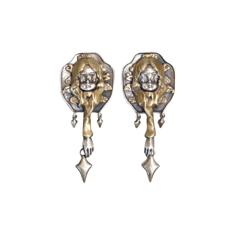 QUANDO S925 Silver Earrings Unisex-0