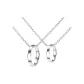 Fashion Couple Rings Necklace[Cross Chain]Silver