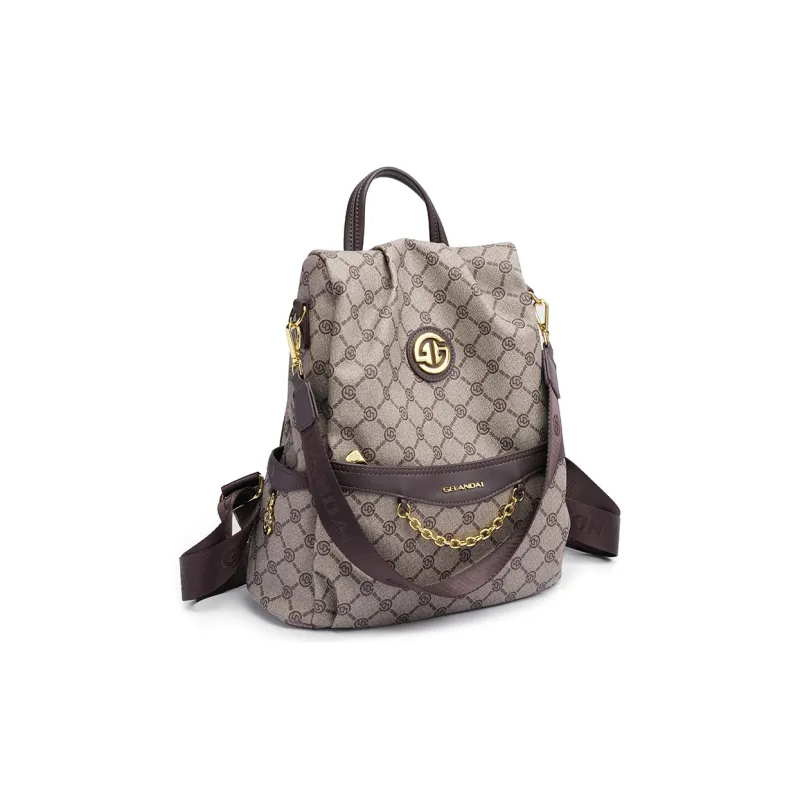 GELANDAI PVC Polyvinyl Chloride Backpack Tubas Unisex Gray-0